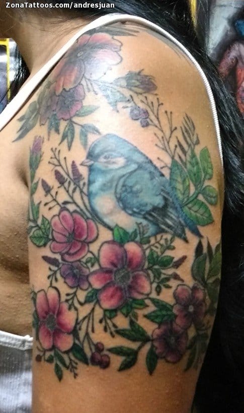 Tattoo photo Birds, Animals, Flowers