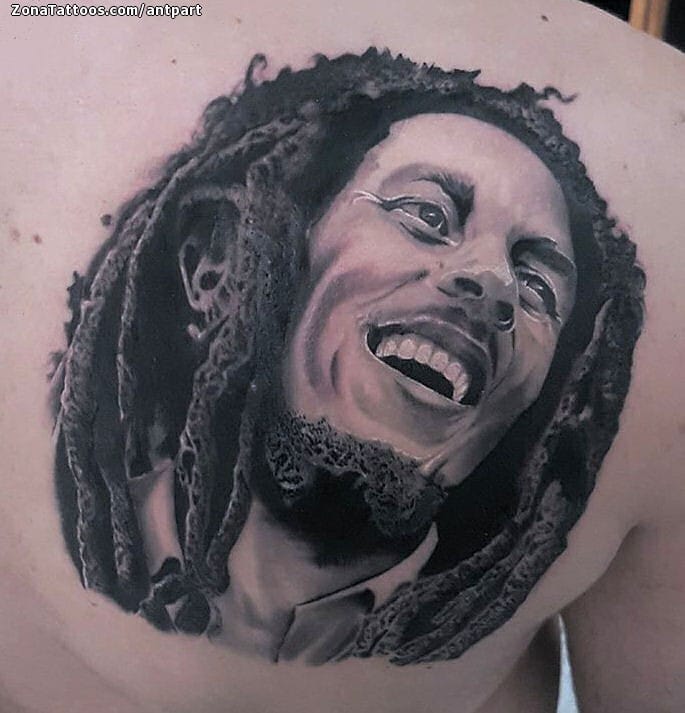 Tattoo photo Bob Marley, People, Faces