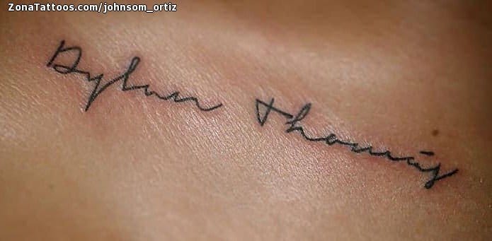 Foto de tatuaje Firmas, Letras, Nombres