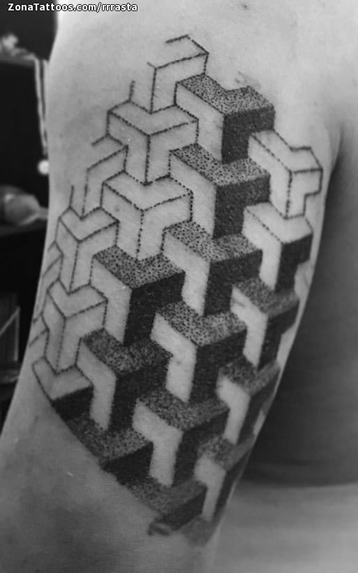 Tattoo photo Geometrics, Pointillism