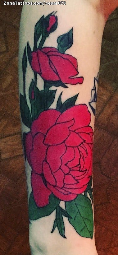 Foto de tatuaje Rosas, Flores, Antebrazo