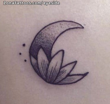 Tattoo photo Moons, Tiny, Shoulder blade