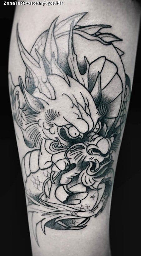 Foto de tatuaje Dragones, Orientales