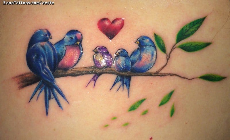 Foto de tatuaje Aves, Animales, Espalda