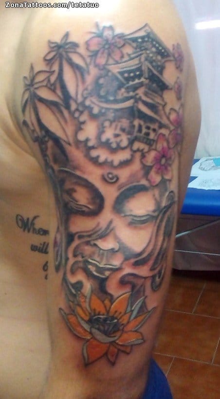 Foto de tatuaje Budas, Pagodas, Orientales