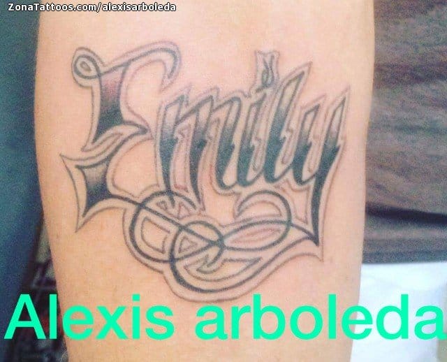 Foto de tatuaje Emily, Nombres, Letras