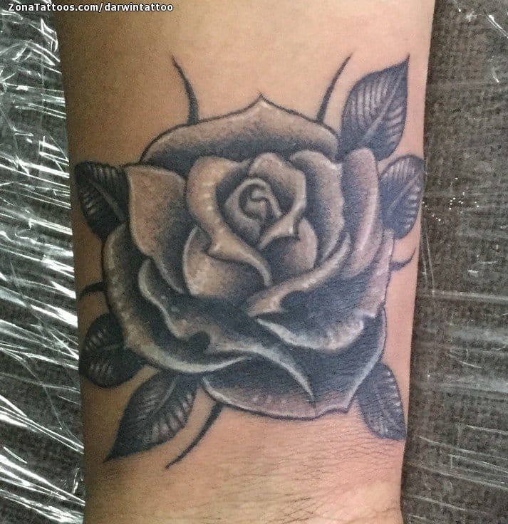 Tattoo photo Roses, Flowers, Wrist