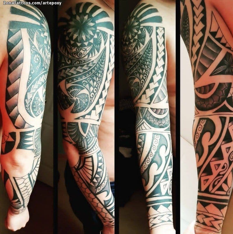 Foto de tatuaje Maoríes, Mangas, Brazo