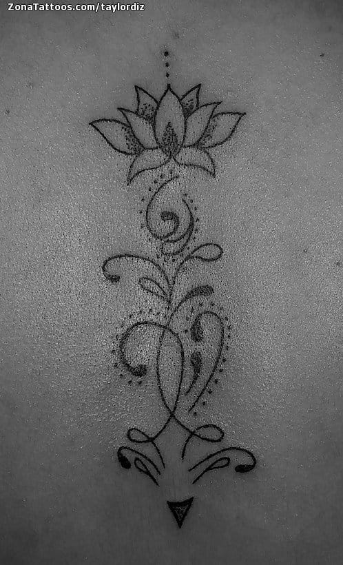 Tattoo photo Flourish, Lotus