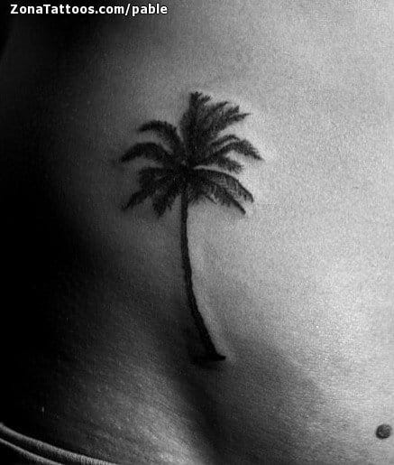 Tattoo photo Palm trees, Waist, Trees