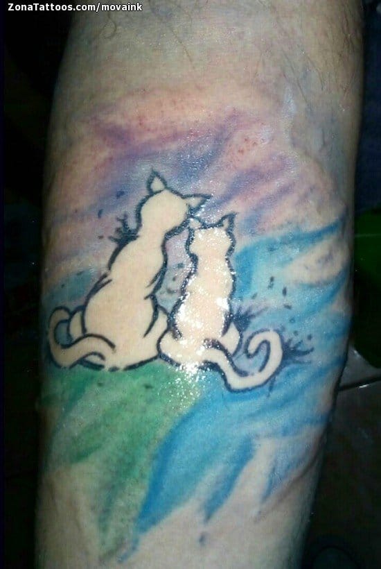 Tattoo photo Cats, Animals, Watercolor