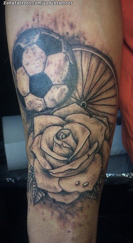 Tattoo photo Balls, Roses, Flowers