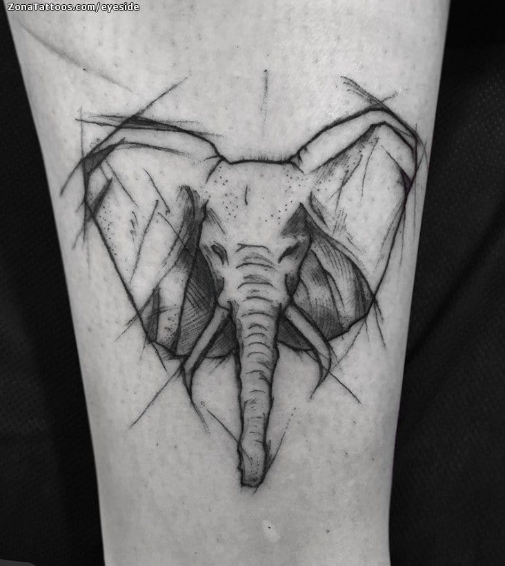 Foto de tatuaje Elefantes, Animales, Grunge