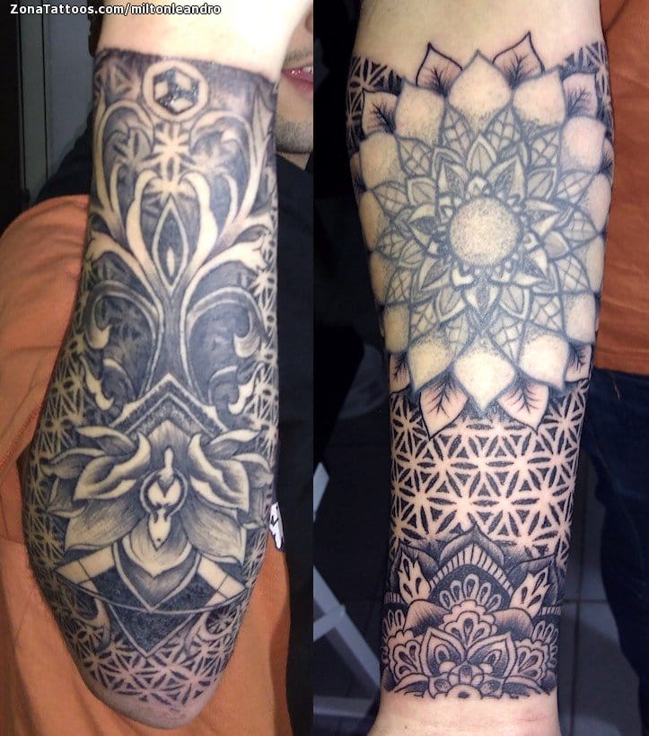 Foto de tatuaje Mándalas, Antebrazo, Geométricos