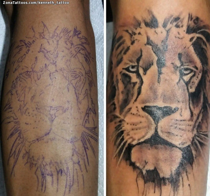 Foto de tatuaje Leones, Animales