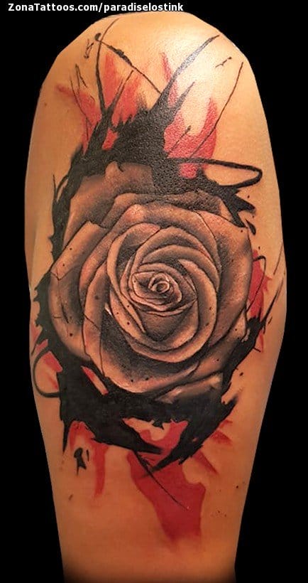 Tattoo photo Roses, Flowers, Grunge