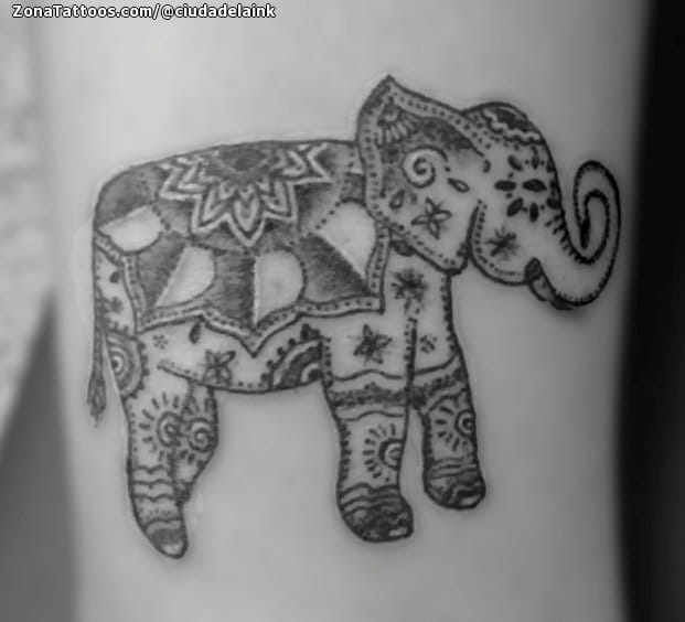 Tattoo photo Elephants, Animals