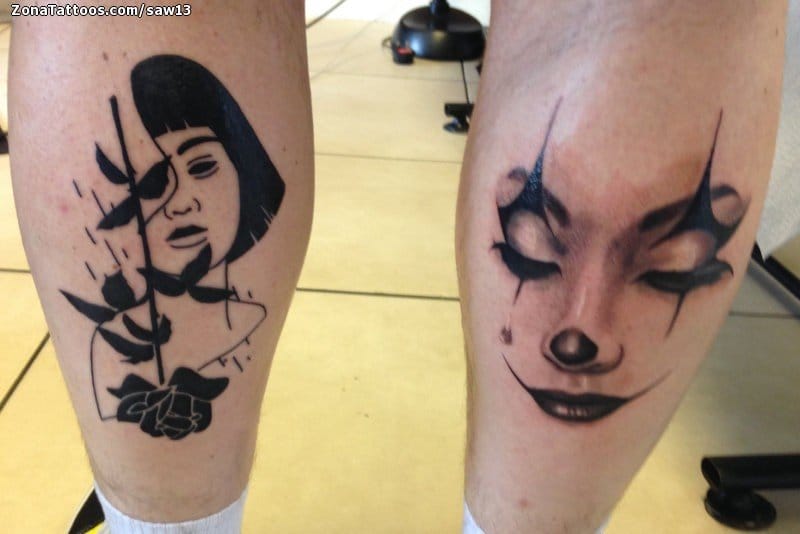 Tattoo of Faces, Chola, Leg
