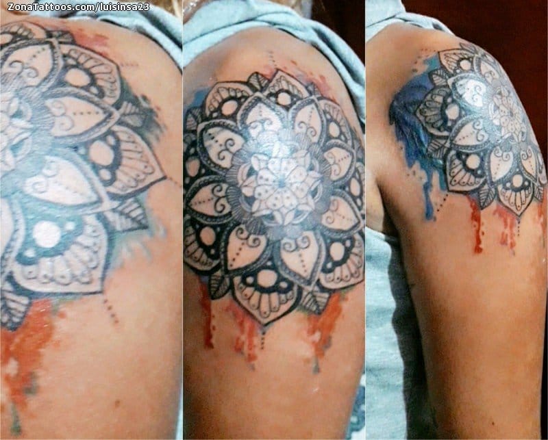 Foto de tatuaje Mándalas, Hombro