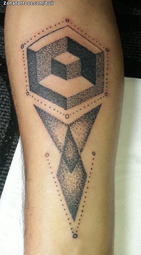 Tattoo photo Geometrics, Pointillism