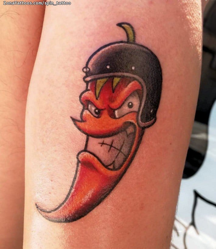 Foto de tatuaje Chiles, Comida