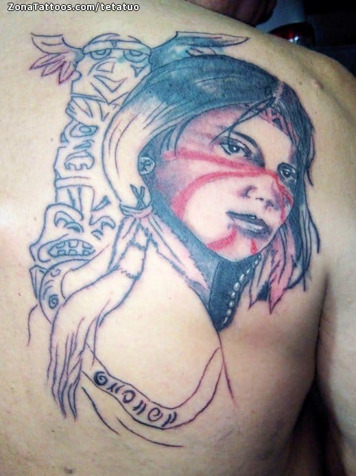 Tattoo photo Indians, Cover Up, Shoulder blade