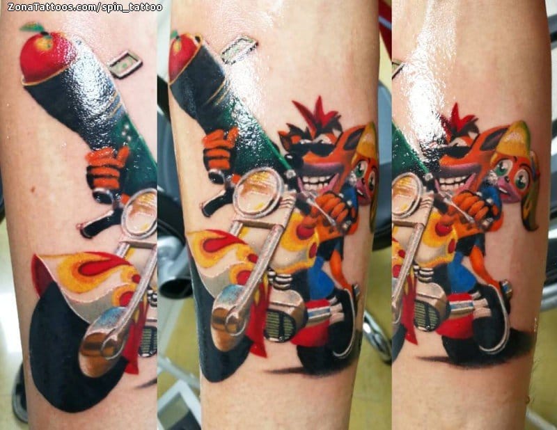 Foto de tatuaje Videojuegos, Motos