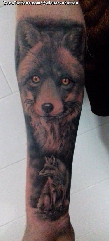 Foto de tatuaje Lobos, Animales, Brazo