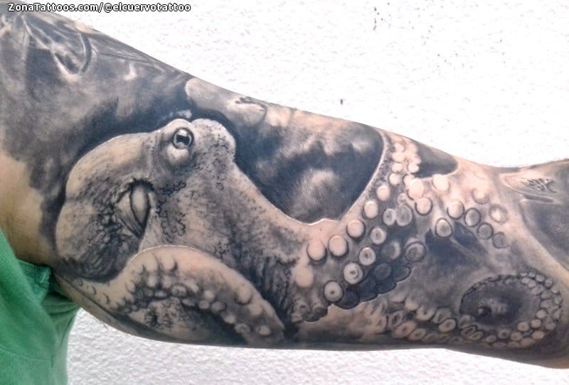 Foto de tatuaje Pulpos, Animales, Brazo