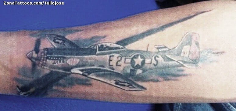 Foto de tatuaje Aviones, Vehículos