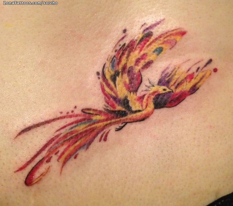 Foto de tatuaje Ave Fénix, Fantasía