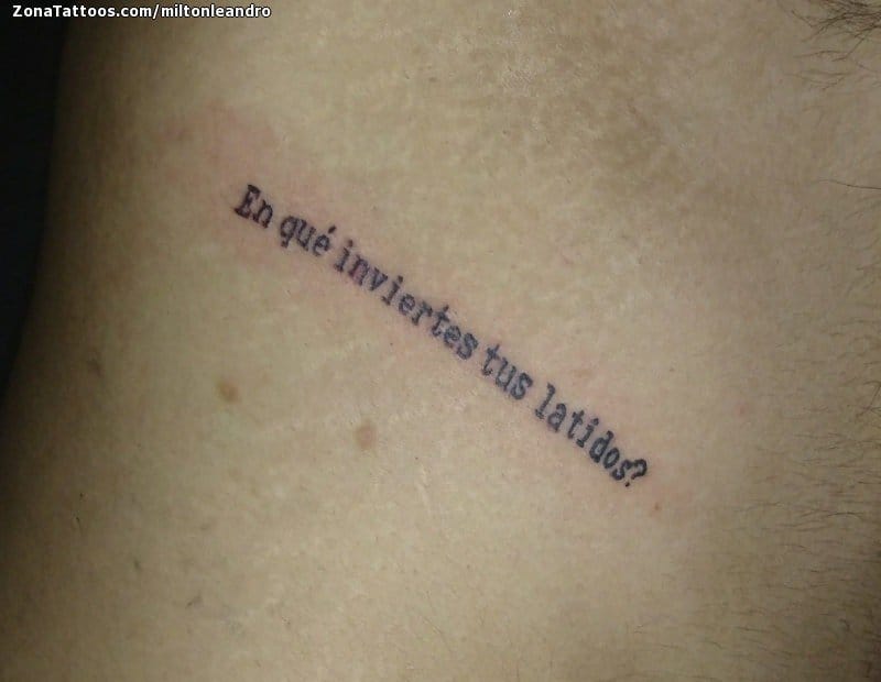 Tattoo photo Messages, Letters, Tiny