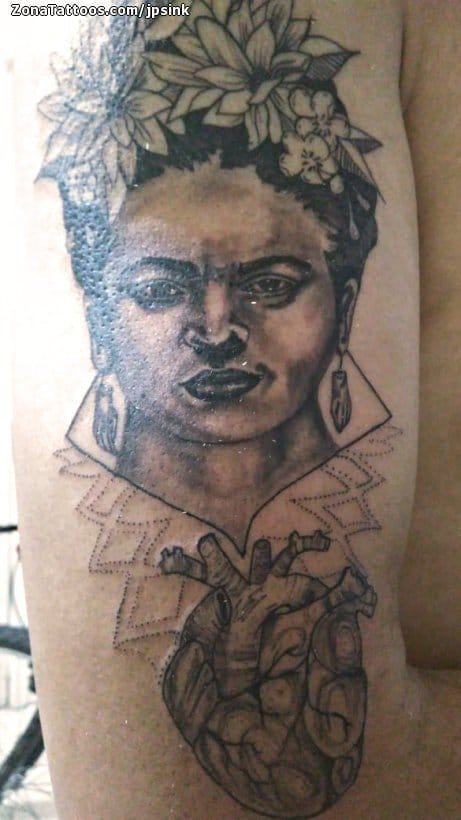 Tattoo photo Frida Kahlo, People