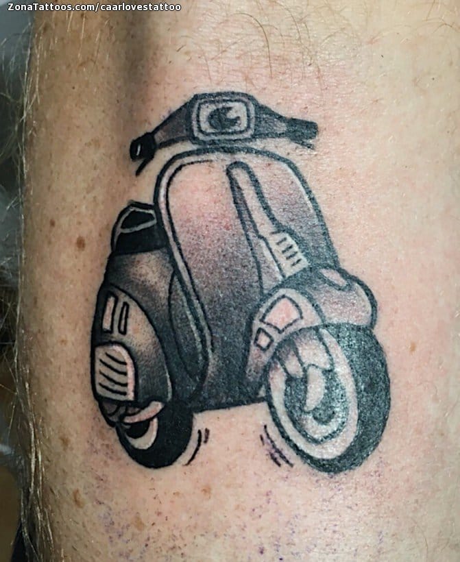 Foto de tatuaje Vespa, Motos, Vehículos