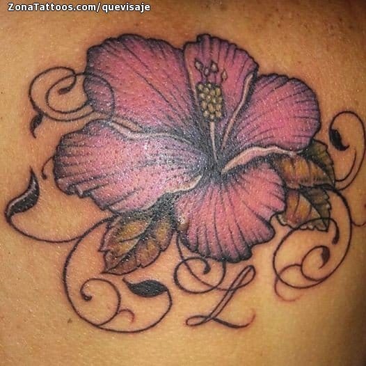 Foto de tatuaje Flores, Filigranas