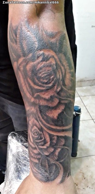 Tattoo photo Roses, Flowers, Arm