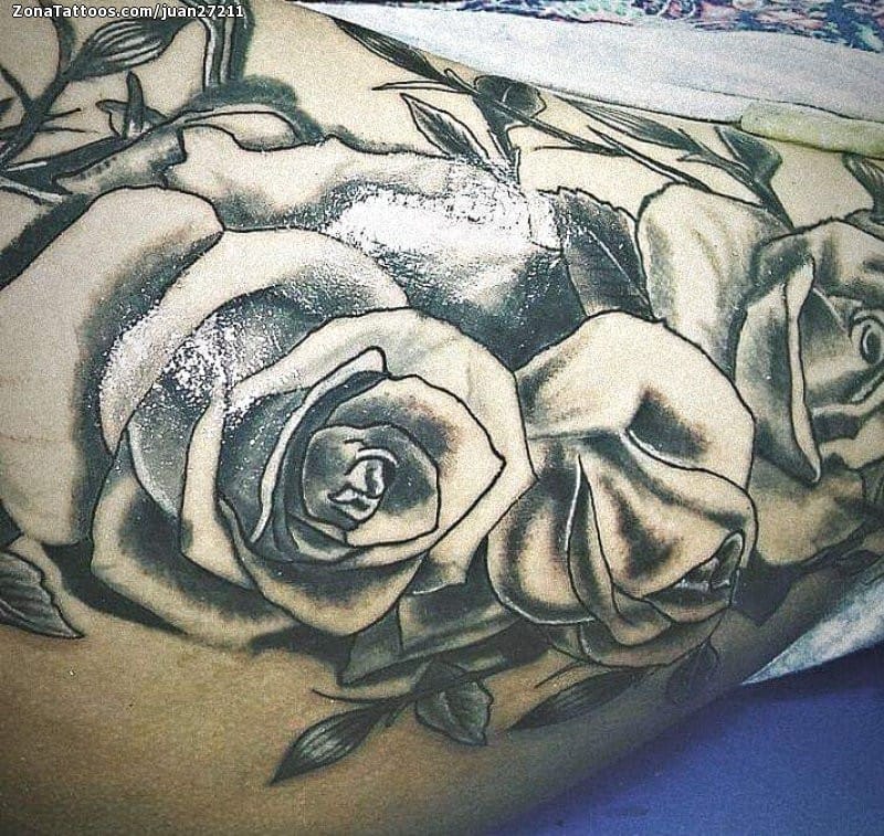 Tattoo photo Roses, Flowers