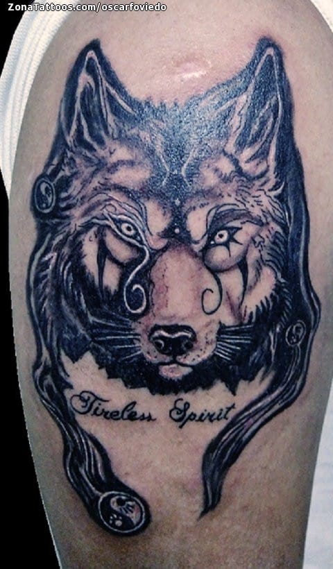 Foto de tatuaje Lobos, Animales, Hombro