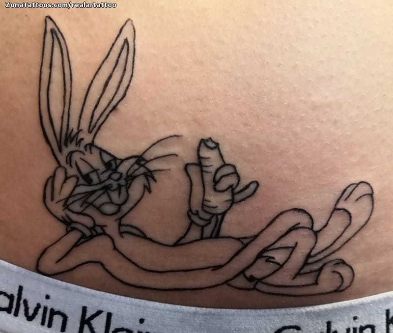 Foto de tatuaje Bugs Bunny, Looney Tunes