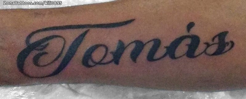 Foto de tatuaje Tomás, Nombres, Letras