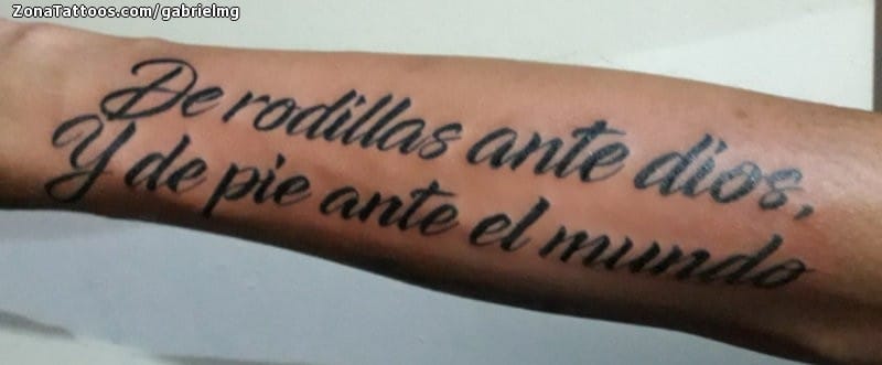 Foto de tatuaje Frases, Letras, Brazo