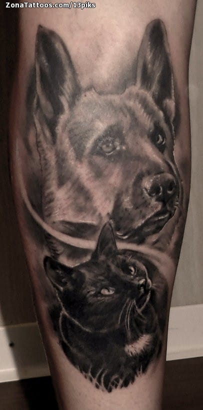 Foto de tatuaje Animales, Perros, Gatos