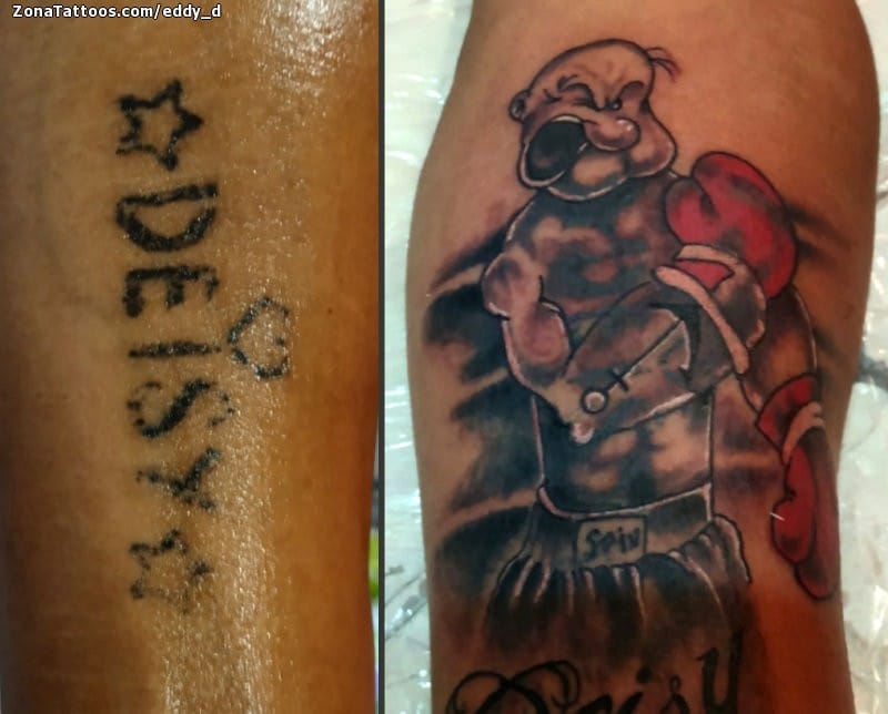 Tattoo photo Cover Up, Popeye, TV Shows