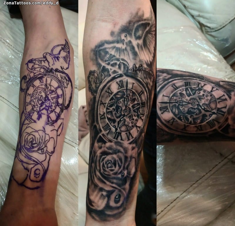 Tatuaje de Relojes, Antebrazo