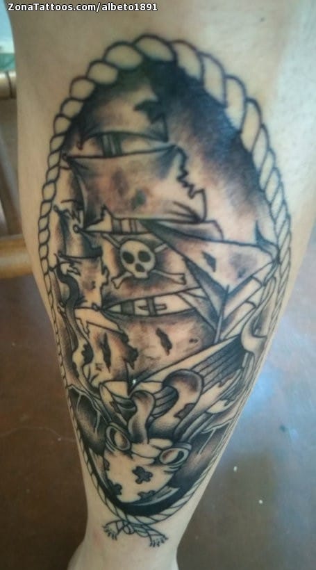 Foto de tatuaje Barcos, Piratas