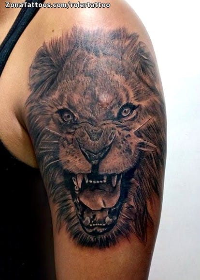 Tattoo photo Lions, Animals, Shoulder