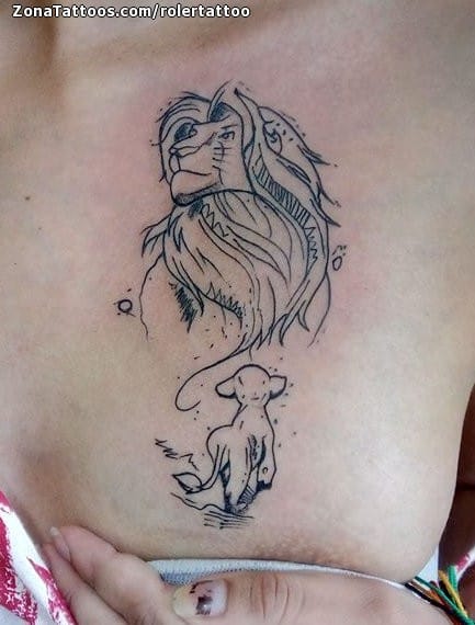 Tattoo of The Lion King, Disney, Lions