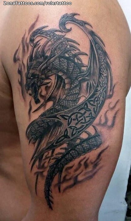 Foto de tatuaje Dragones, Fantasía