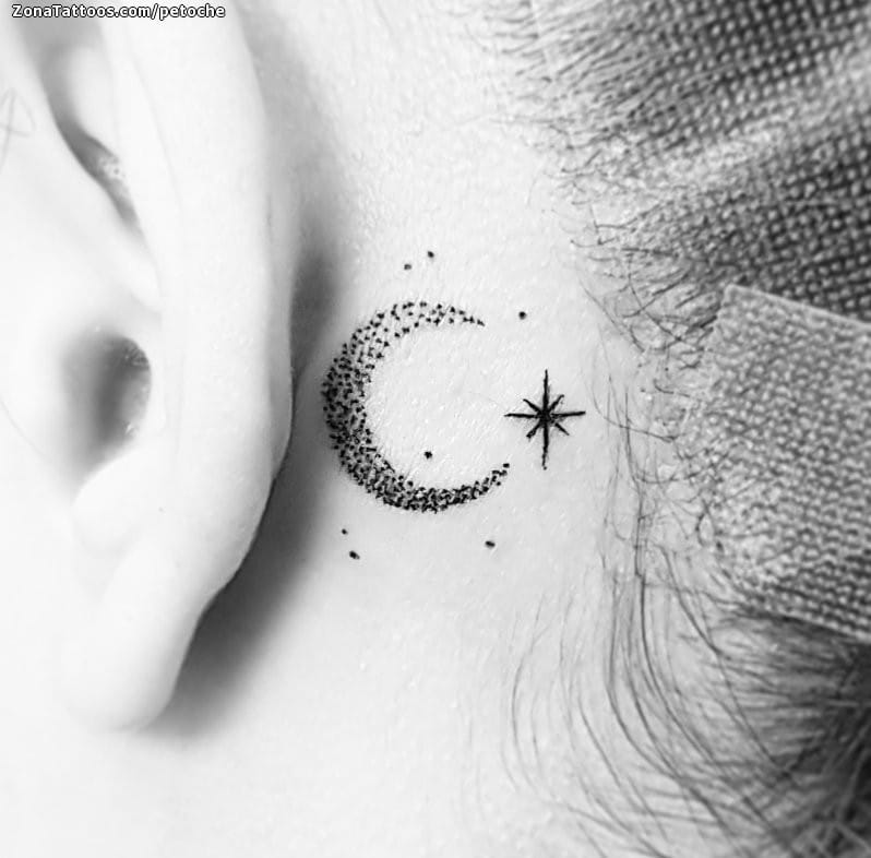 Tattoo photo Moons, Stars, Tiny