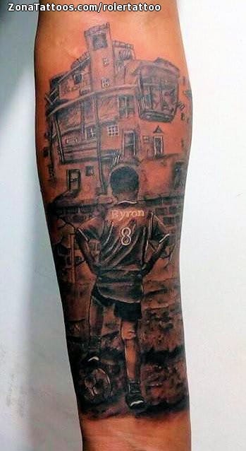 Tatuaje de Deportes, Fútbol, Edificios